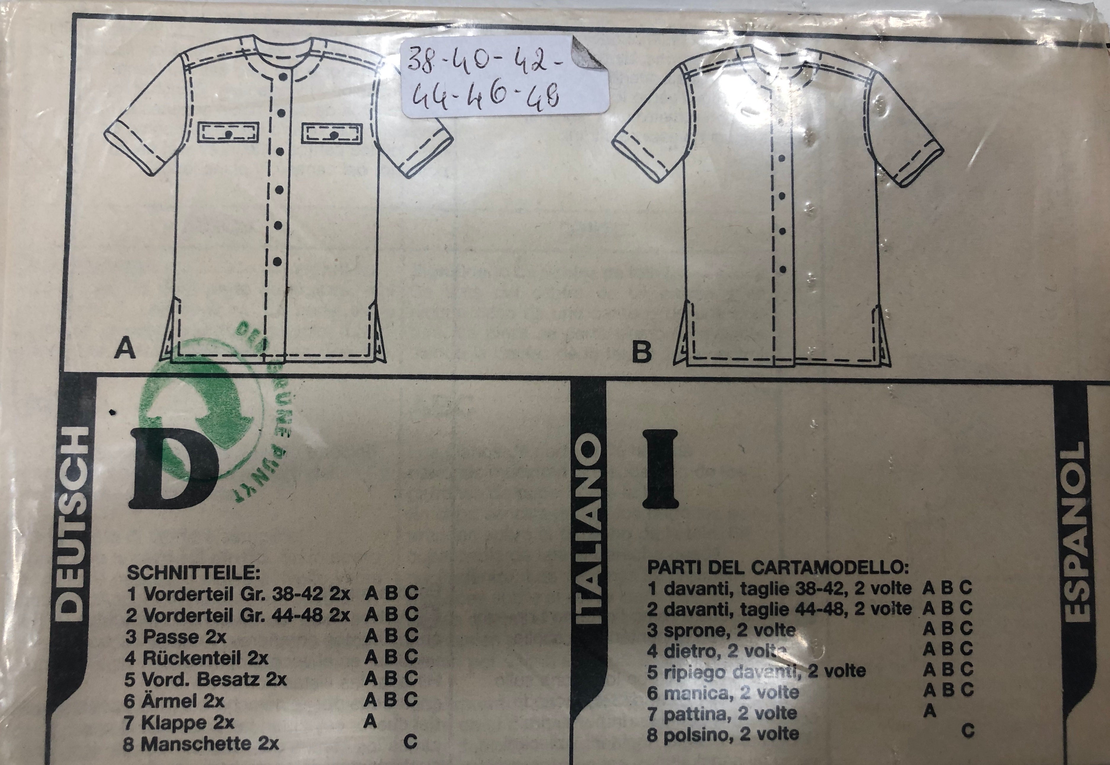 Cartamodello Burda - Camicia dritta donna