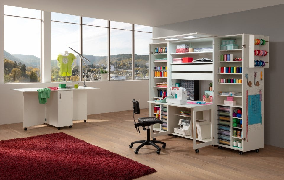 Creative wardrobe for basic sewing room 