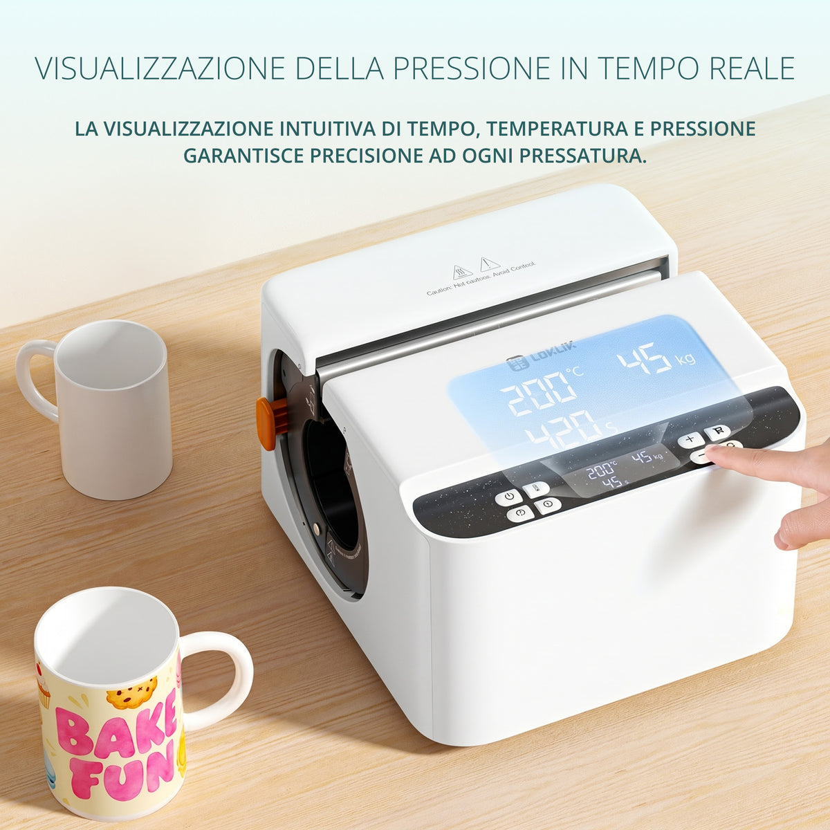 LOKLiK Auto Mug Heat Press - Pressa per tazze, borracce