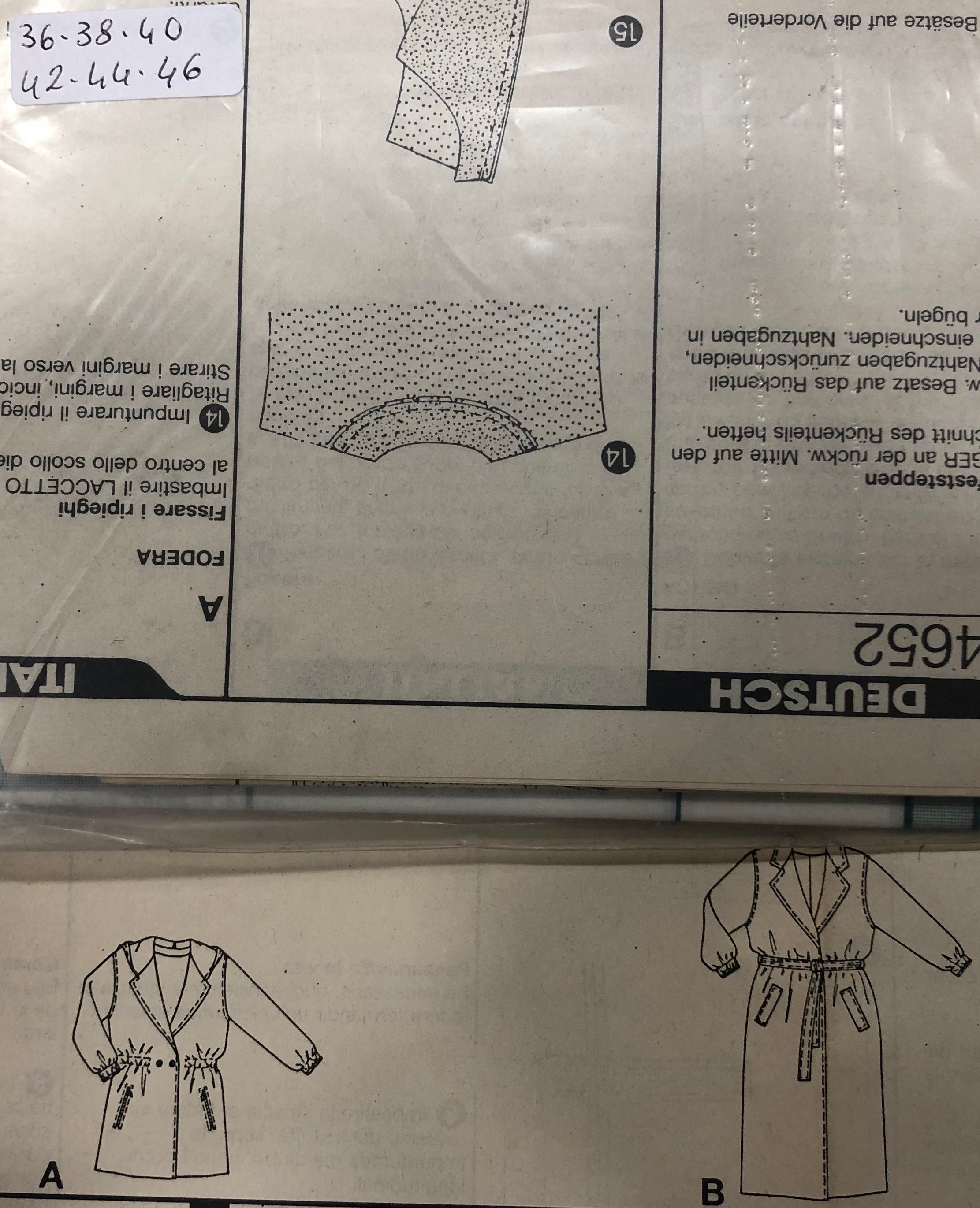 Cartamodello Burda - Trench