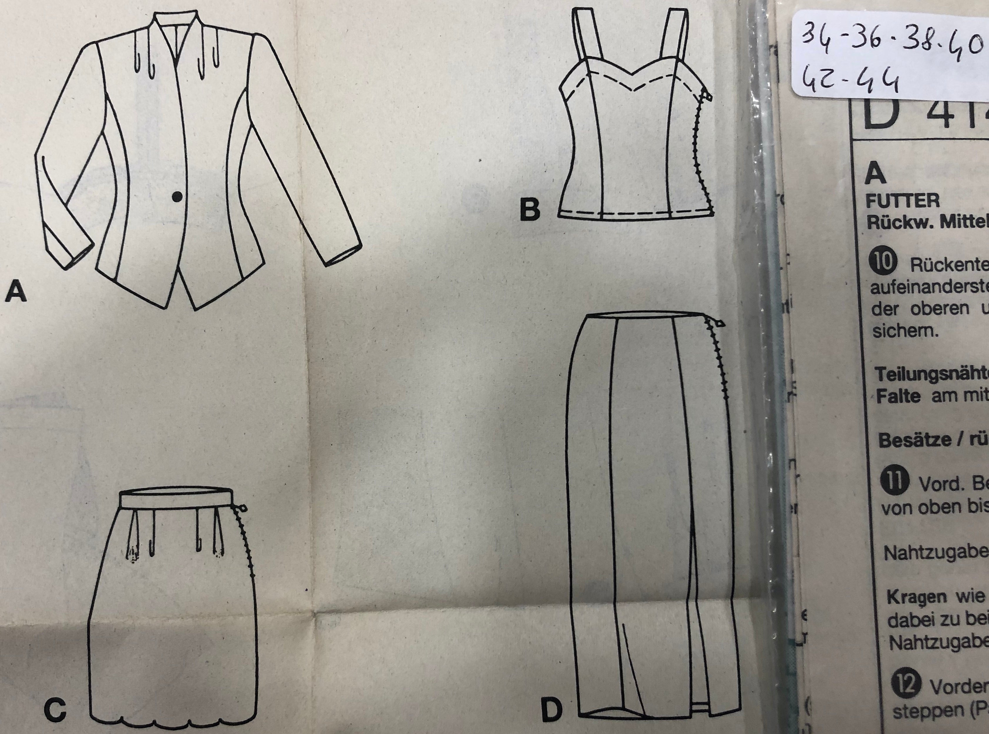 Cartamodello Burda - Completo donna