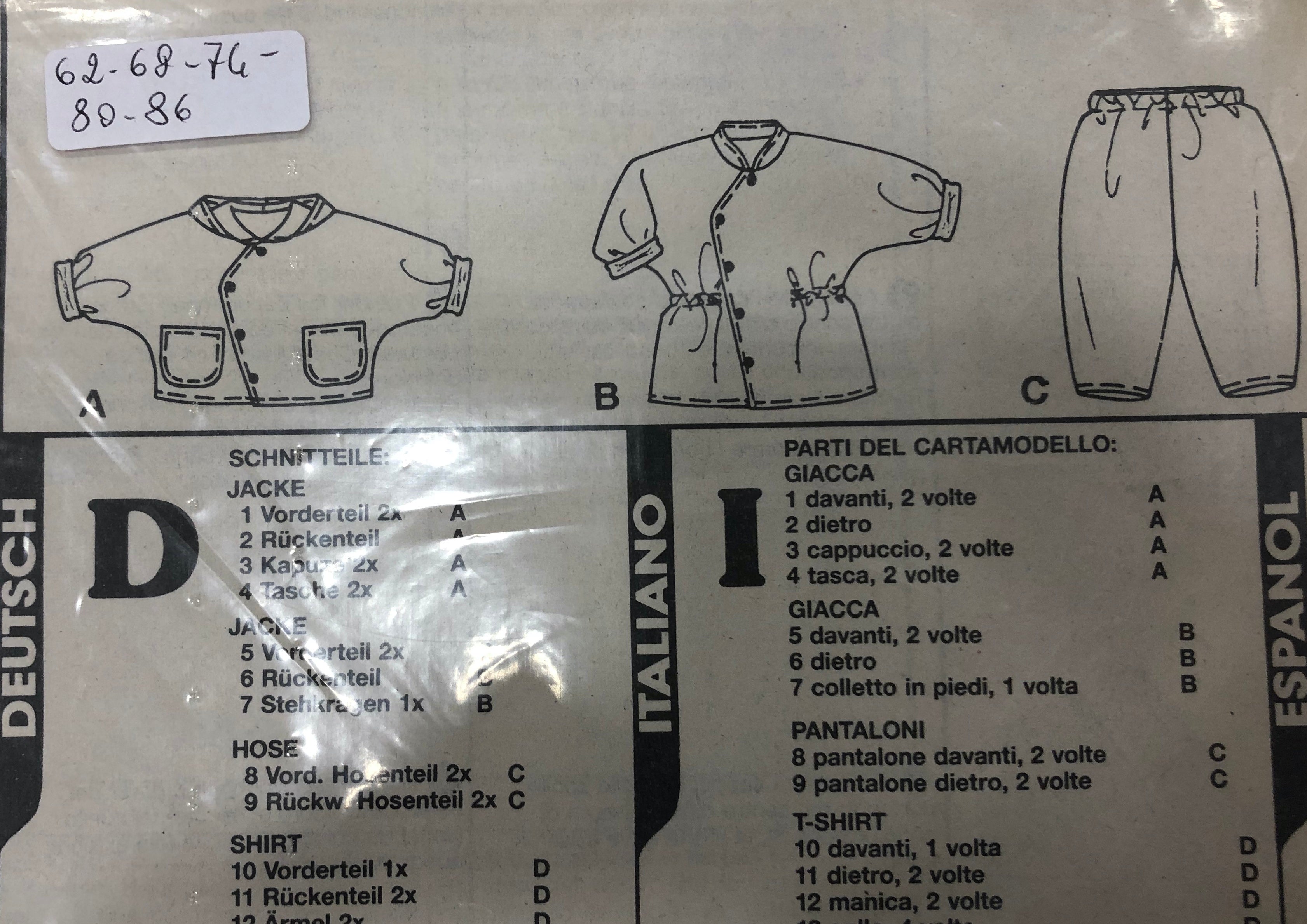 Cartamodello Burda - completini bambini