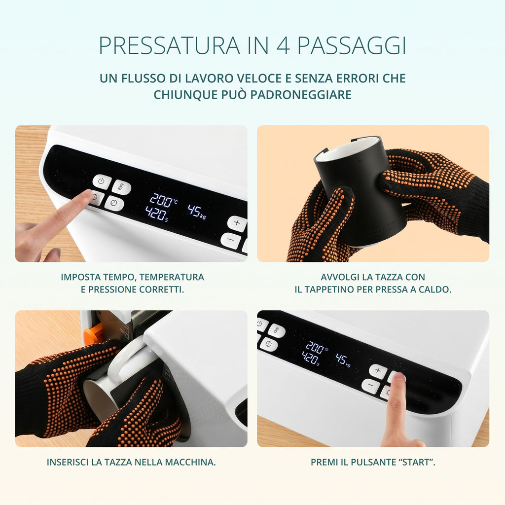 LOKLiK Auto Mug Heat Press - Pressa per tazze, borracce