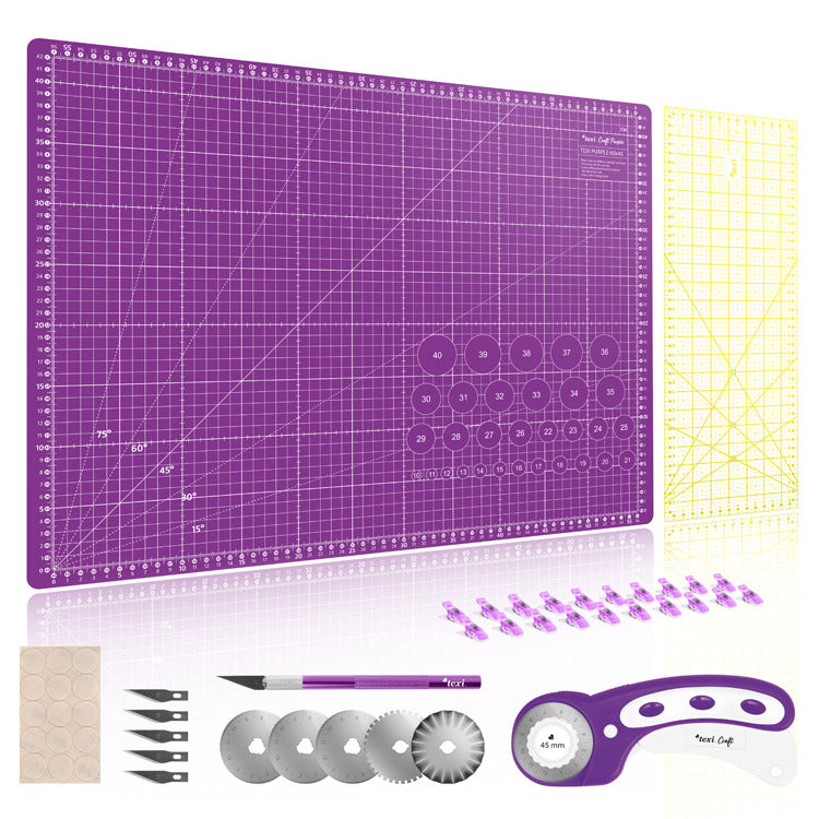 Kit Patchwork con tavola 60x45cm Viola