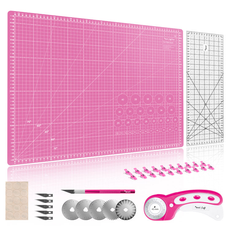 Kit Patchwork con tavola 60x45cm Rosa