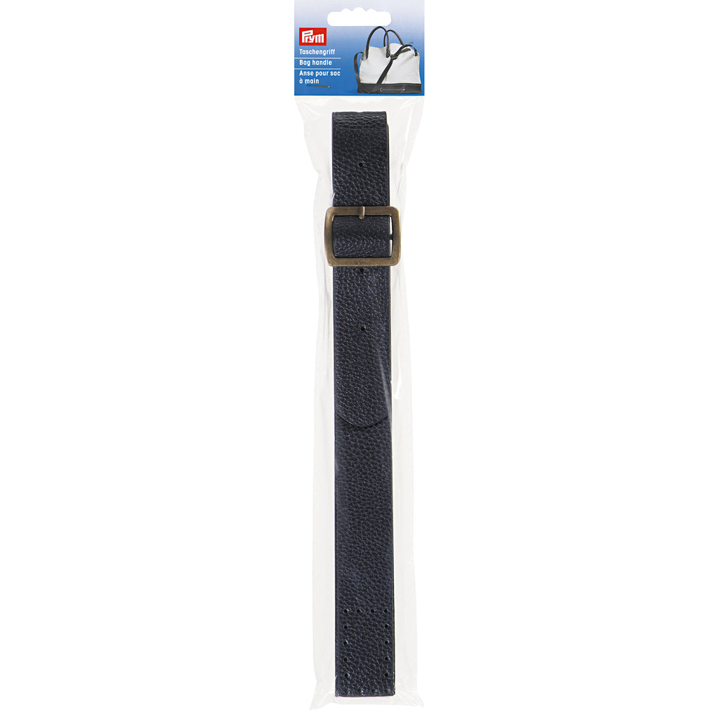 Bandoulière PRYM 615235 en similicuir noir pour sacs, longueur 127 cm