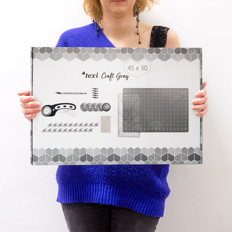 Kit Patchwork con tavola 45x30cm Grigio