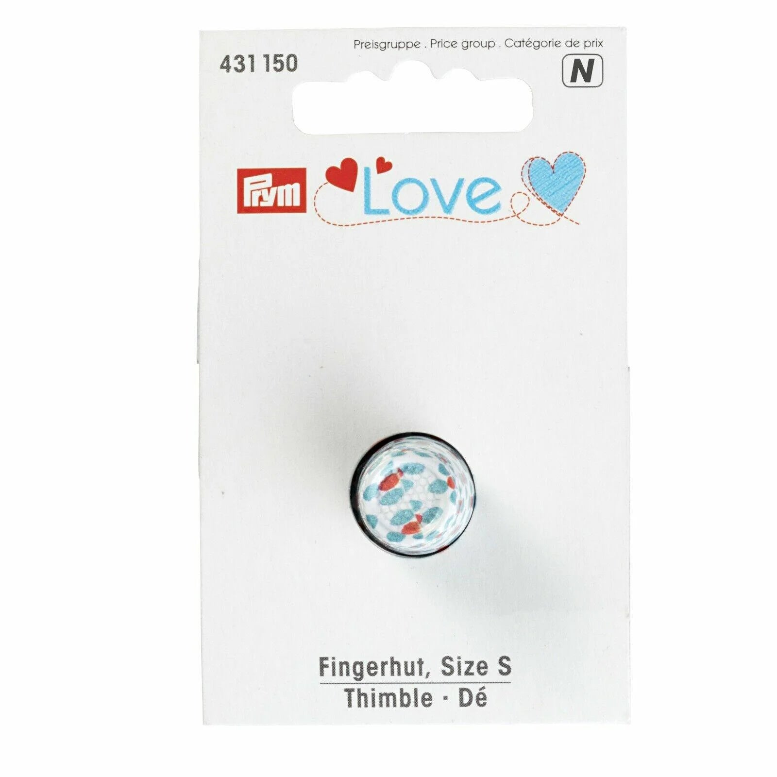 Prym 431150 - Ditale Prym Love in acciaio decorato Taglia S