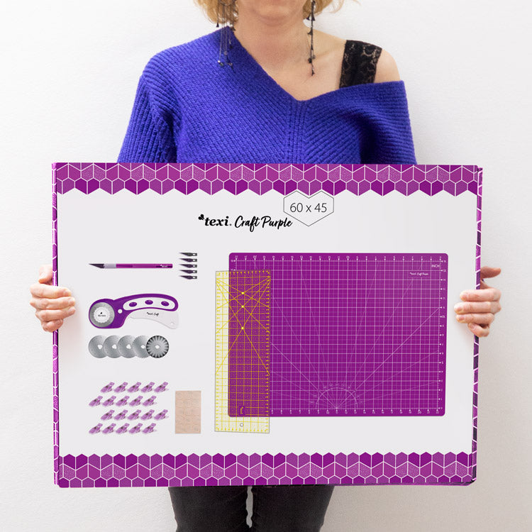 Kit Patchwork con tavola 60x45cm Viola