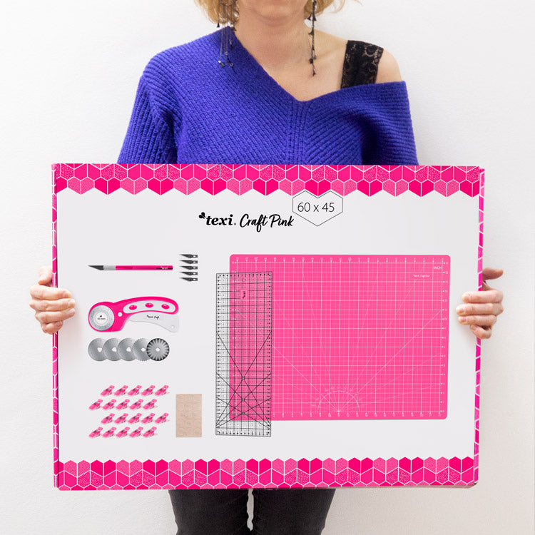 Kit Patchwork con tavola 60x45cm Rosa