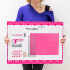 Kit Patchwork con tavola 60x45cm Rosa