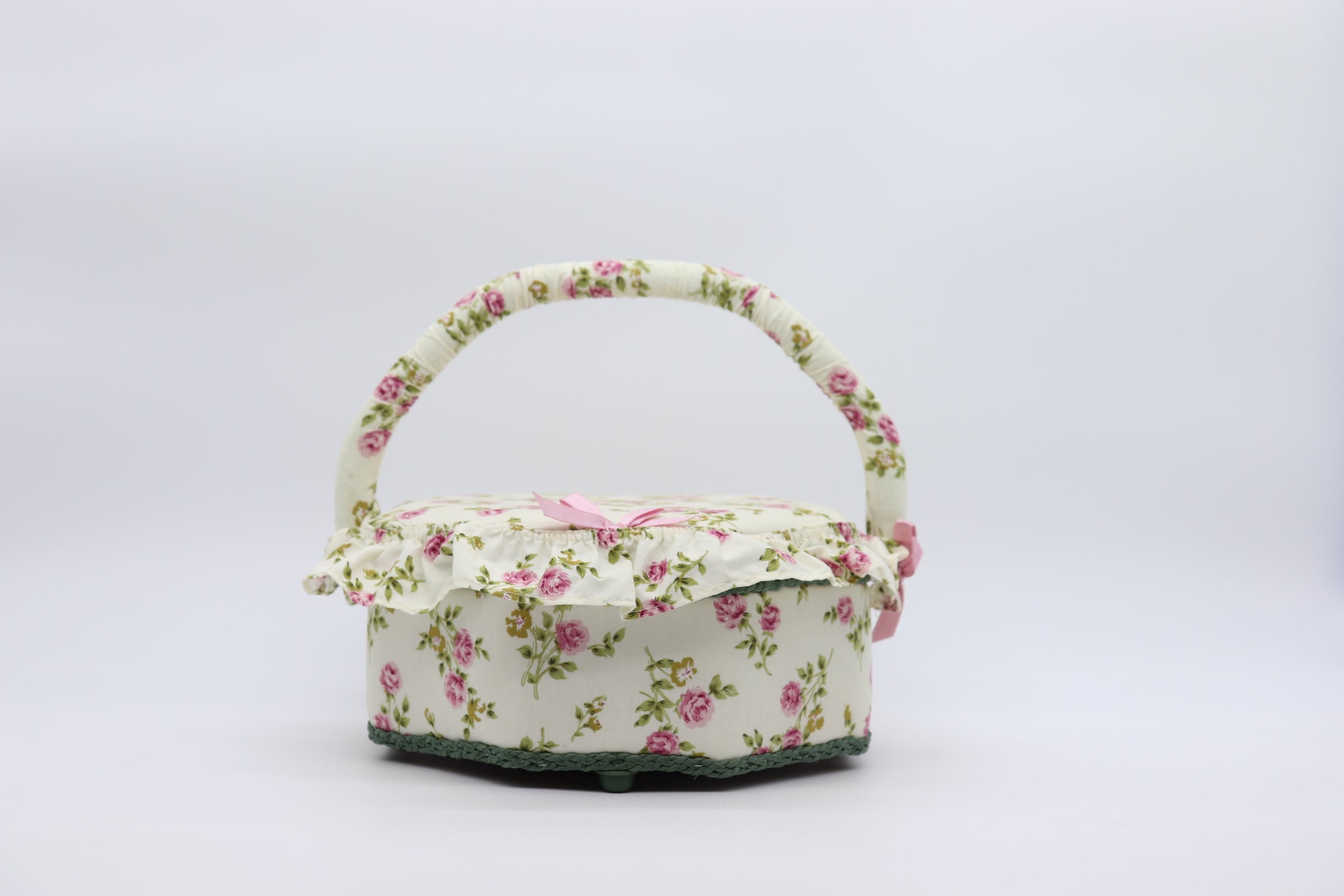 Cestino porta lavoro – roselline ottagonale