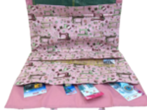 Borsa porta accessori Patchwork – fiorellini