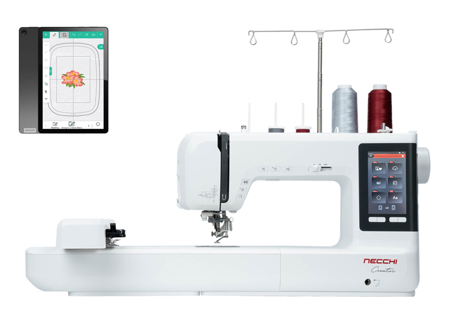 NECCHI CREATOR C1200 - Macchina da ricamo con TABLET IN OMAGGIO