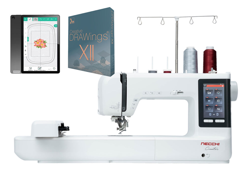 NECCHI CREATOR C2000 CON SOFTWARE DRAWINGS CREATIVE XII Macchina da cucito e ricamo