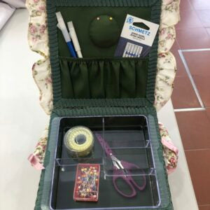 Cestino porta lavoro – roselline quadrato