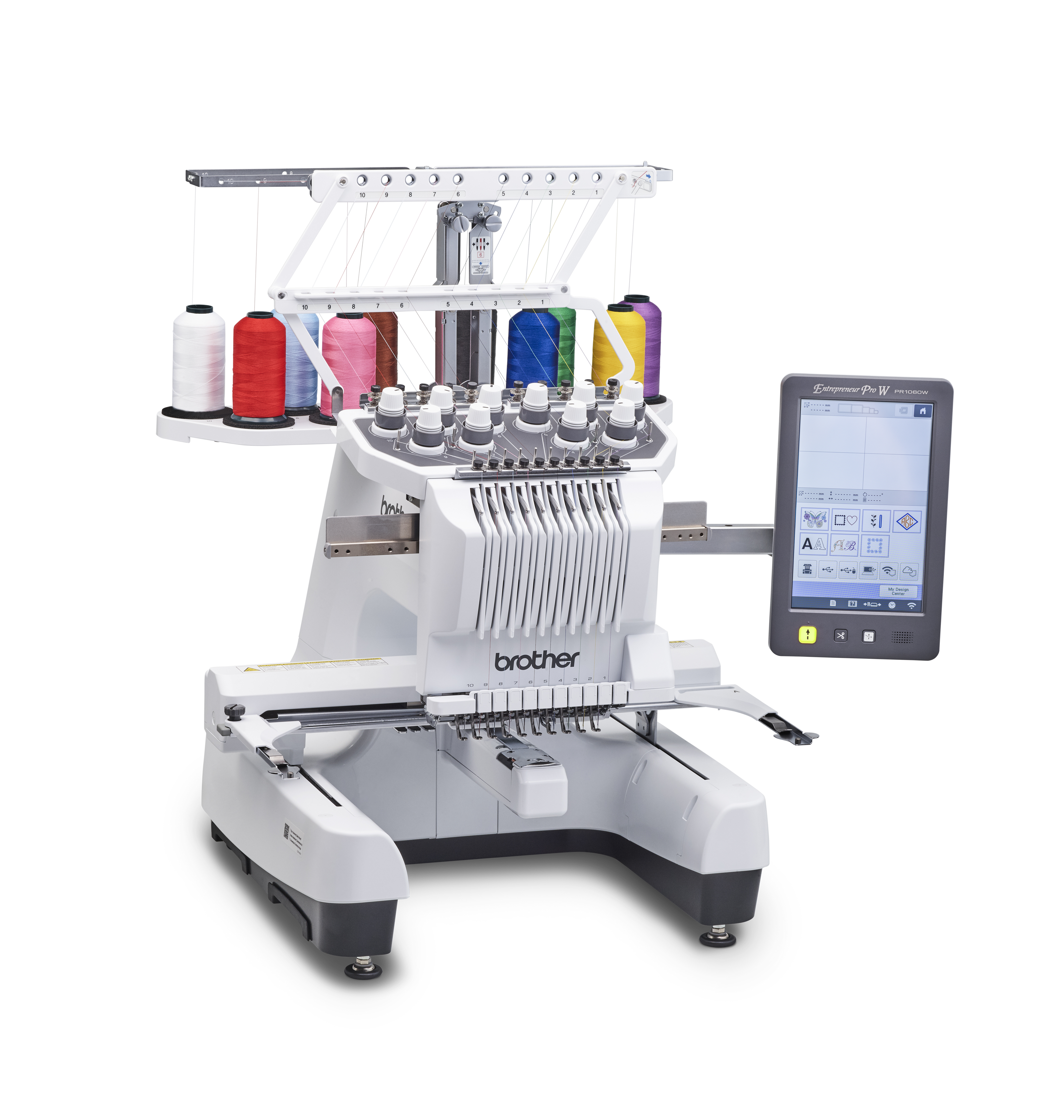 Machine à broder semi-professionnelle Brother PR1060W à dix aiguilles
