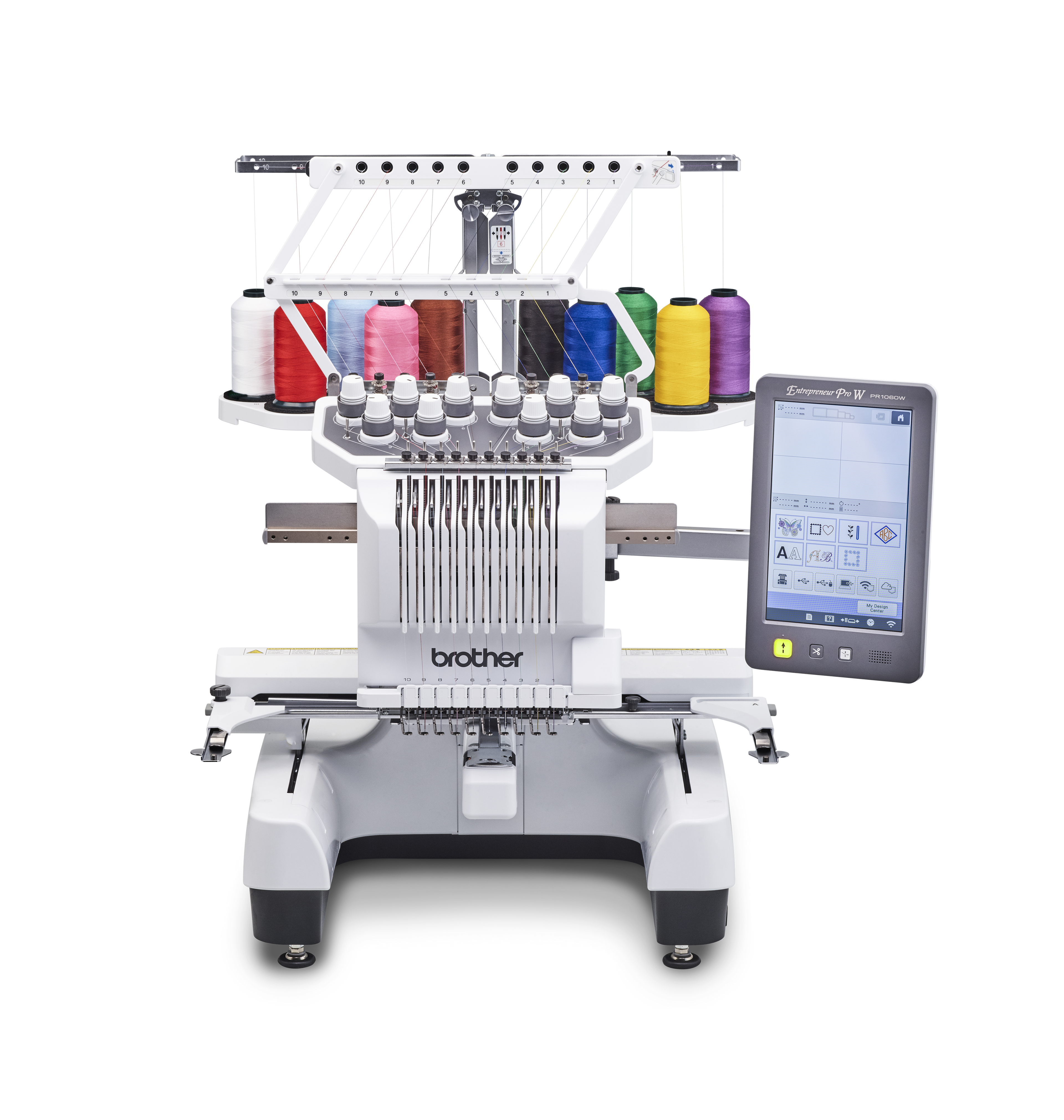Machine à broder semi-professionnelle Brother PR1060W à dix aiguilles