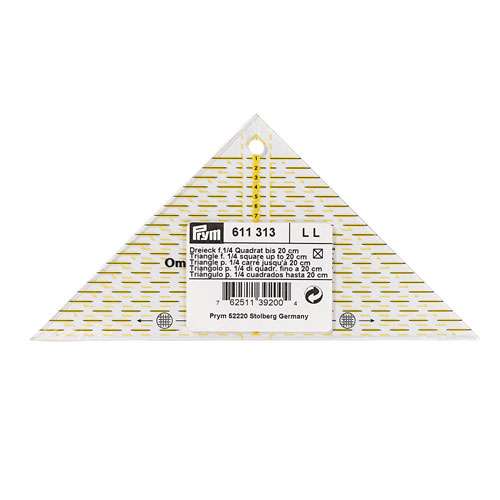 REGOLO PER SARTO PRYM 611313 - TRIANGOLO 20 CM , SQUADRA PER SARTORIA