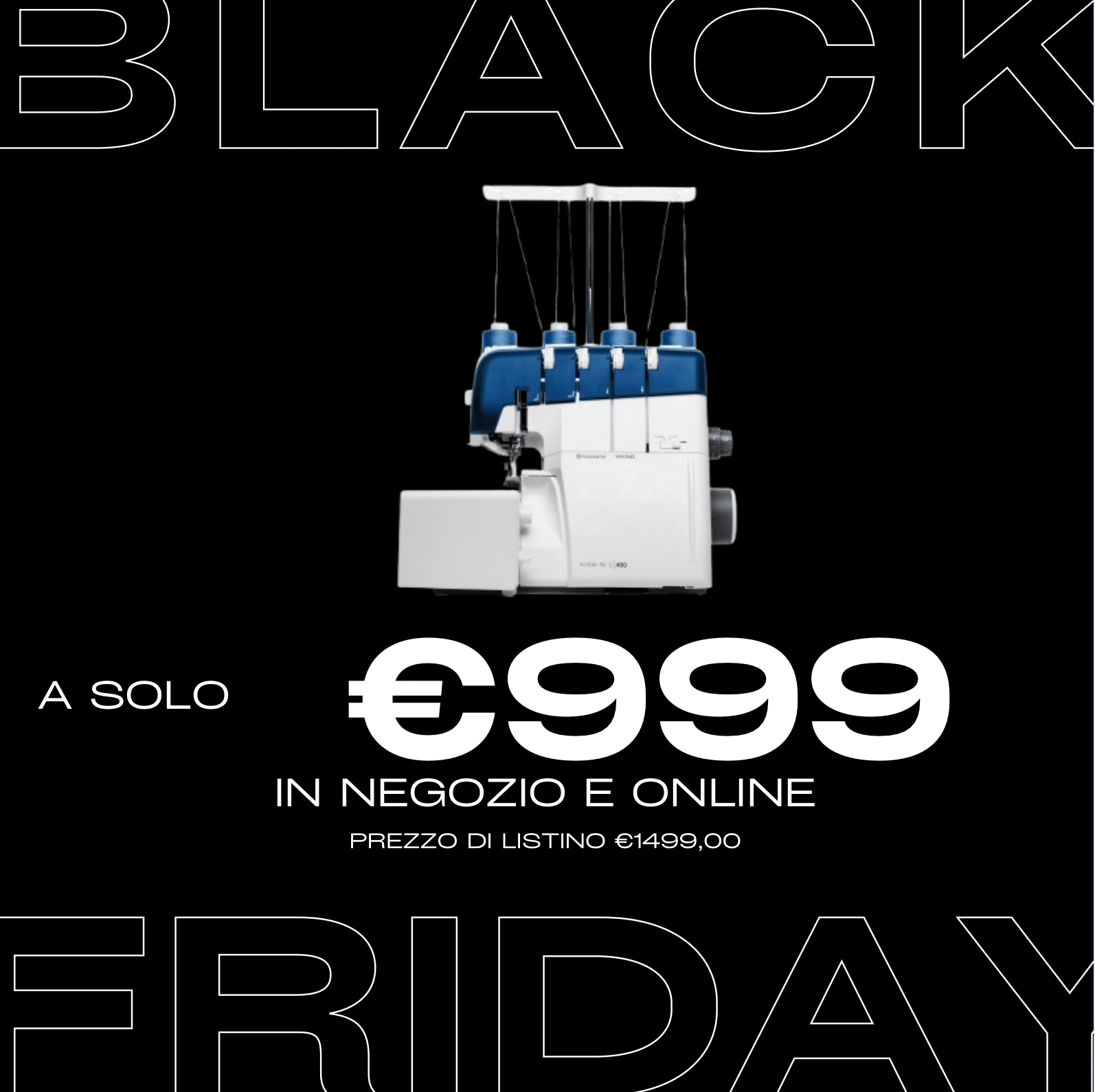 Husqvarna Viking Amber Air S400 Tagliacuci con infilatura ad aria