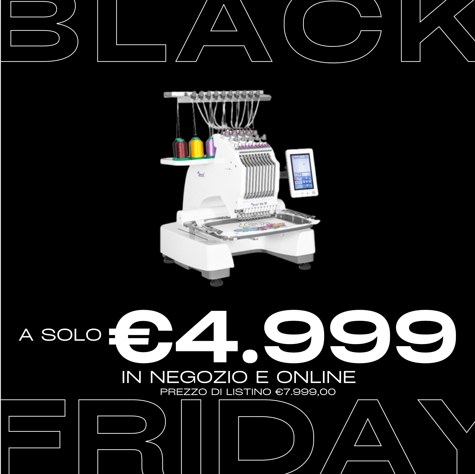 Texi IRIS 12 Ricamatrice a 12 aghi area da ricamo 30 x 20 ricamatrice semi-professionale