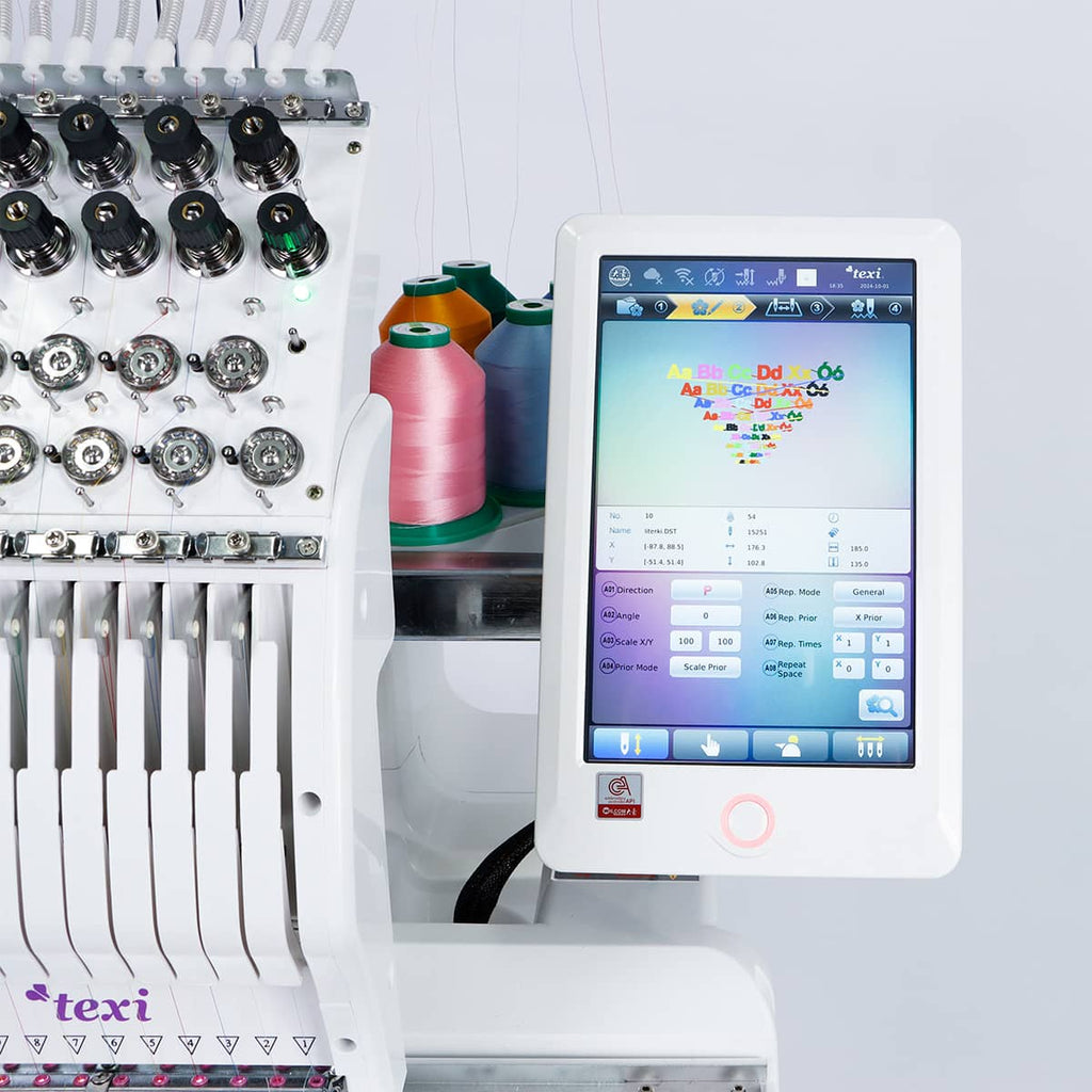 Texi IRIS 12 Ricamatrice a 12 aghi area da ricamo 30 x 20 ricamatrice semi-professionale