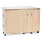 Folding sewing machine and overlocker – tailoring workshop, light oak color 