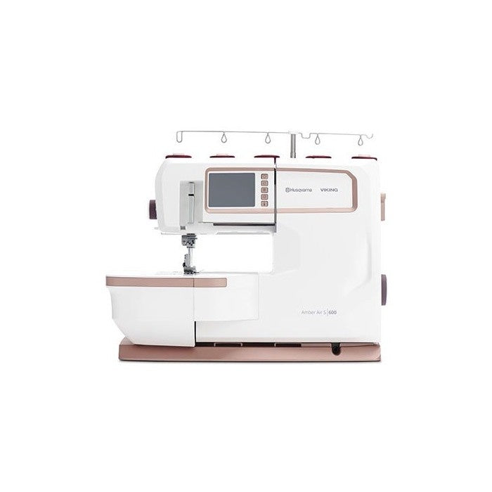 Husqvarna Viking Amber Air S600 Tagliacuci con punto copertura (5 fili) e infilatura ad aria