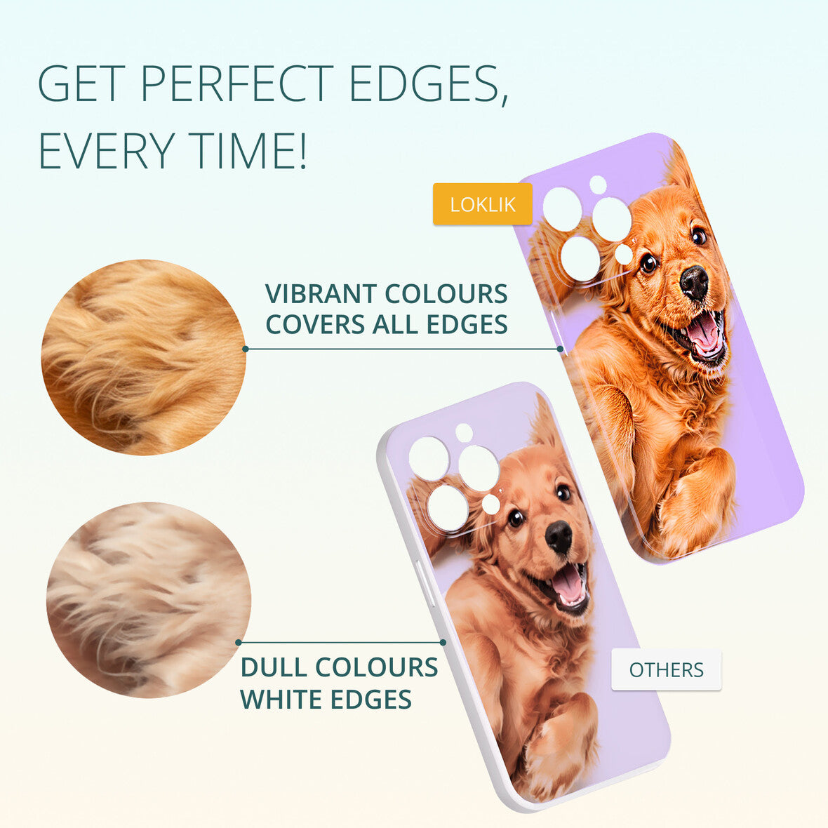 LOKLiK Phone Case Heat Press Bianco Margherita