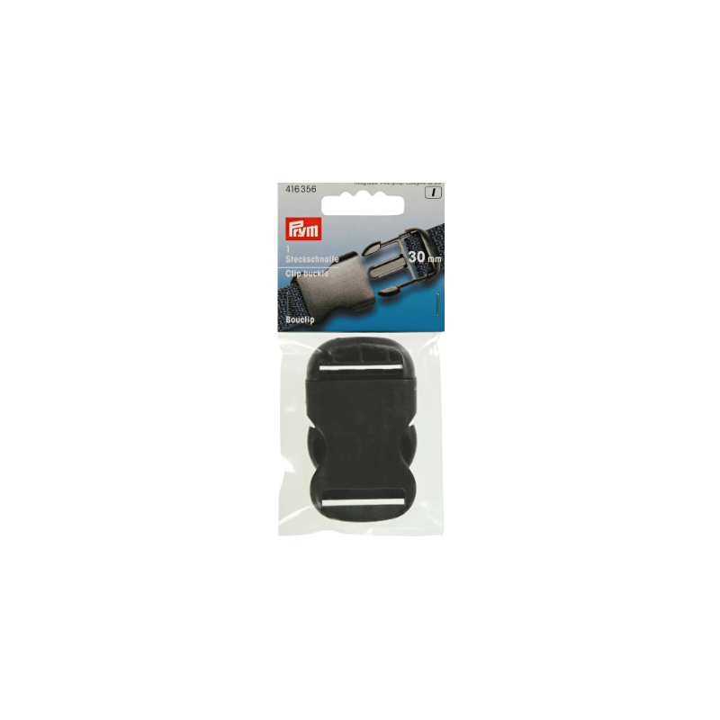 Prym fibbie a clip in plastica 30 mm colore nero