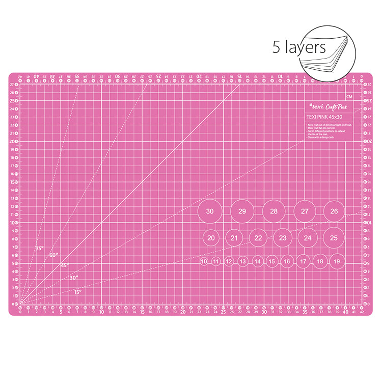 Tappetino da taglio autorigenerante, 45x30cm rosa