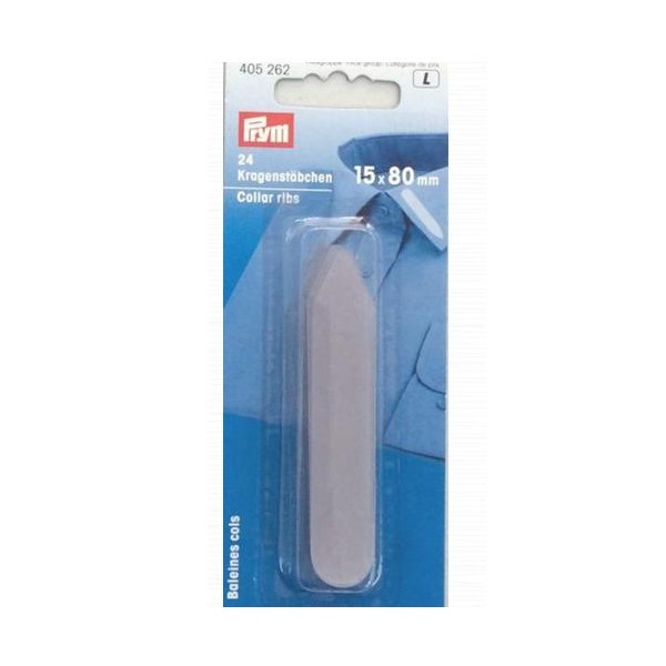 Colliers cervicaux transparents H 15 x 80 mm, réf. 405262, Prym, lot de 24.