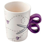 Tazza a forma di forbici