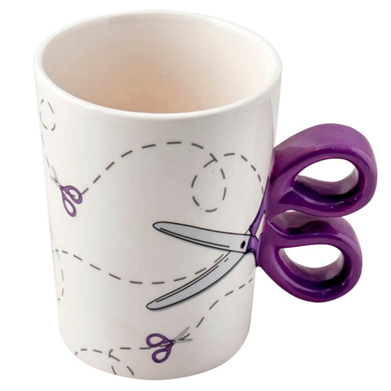 Tazza a forma di forbici