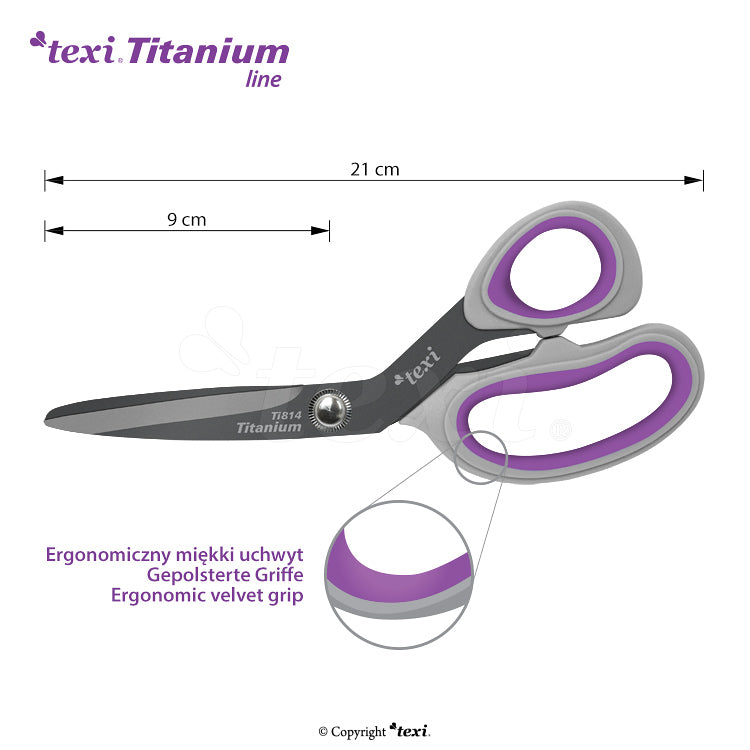 Set of 8" Titanium Tailor's Scissors and 5 1/4" Scissors